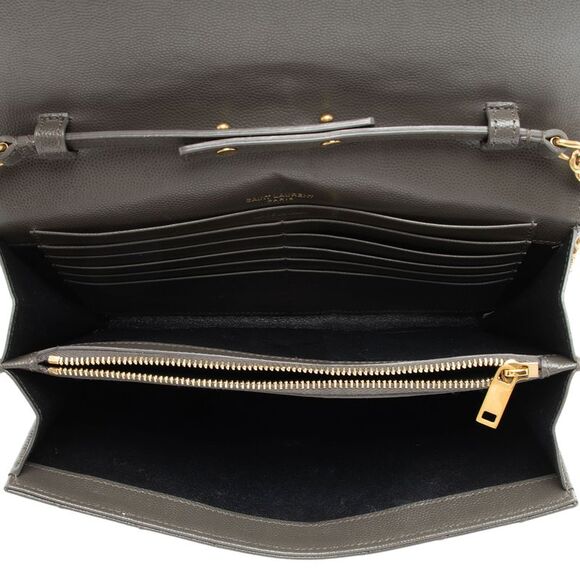 Saint Laurent Matelasse Grain de Poudre Monogram Chain Wallet - Picture 7 of 15
